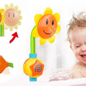 Dětská sprcha do vany ve tvaru slunečnice