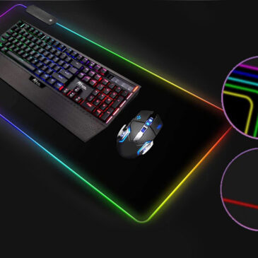 Herní podložka pod myš a klávesnici s RGB podsvícením – 80 x 30 cm