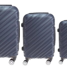 Sada 3 kufrů skořepinových LA3 tmavě modrá