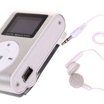 Mini MP3 přehrávač s displejem stříbrný