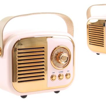 Bluetooth retro rádio BS-52D růžové