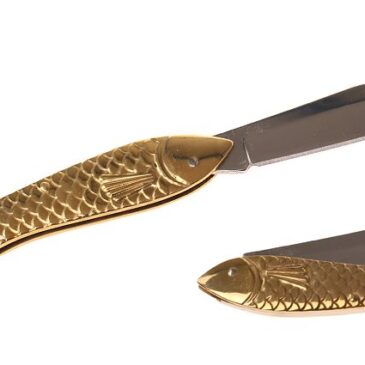 Nůž kapesní skládací rybička zlatá